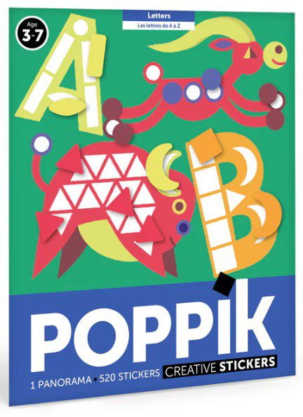 poppik-grammata1 Μεγάλο Μωσαϊκό με 520 αυτοκόλλητα – Γράμματα