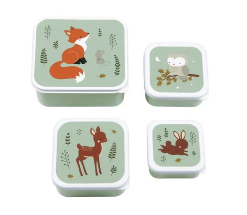 Σετ 4 δοχεία φαγητού Lunch & Snack Box - Forest Friends Σετ 4 δοχεία φαγητού Lunch & Snack Box - Forest Friends