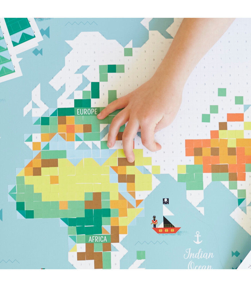 Poppik Creative Stickers – World map 3 Poppik Creative Stickers – World map 3
