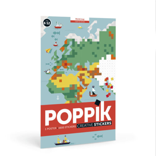 Poppik Creative Stickers – World map 1