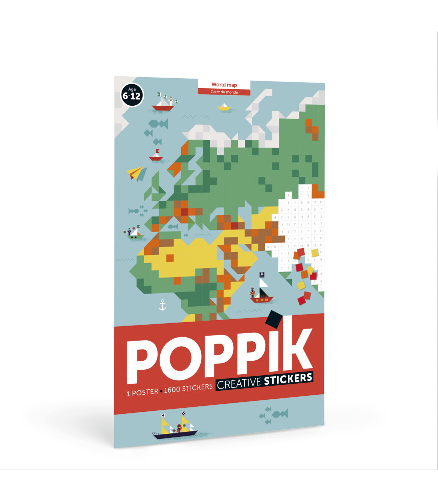 Poppik Creative Stickers – World map 1 Poppik Creative Stickers – World map 1